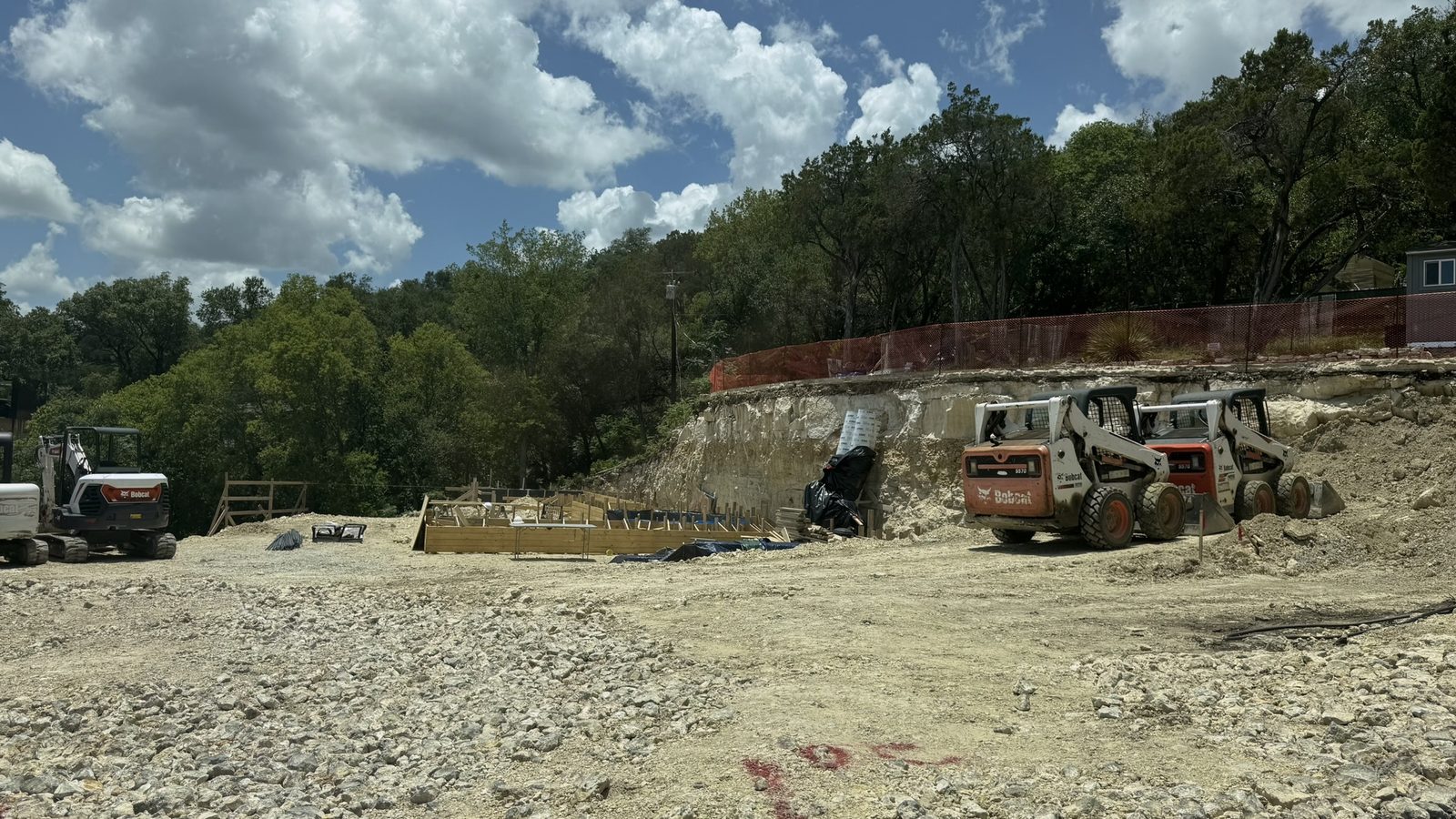 Earthwork and site grading on a Texas development site
